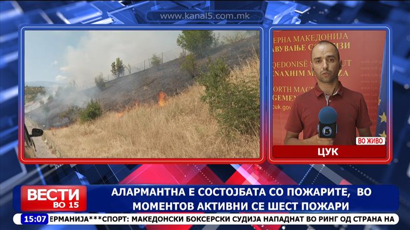 Алармантна е состојбата со пожарите,  во моментов активни се шест пожари