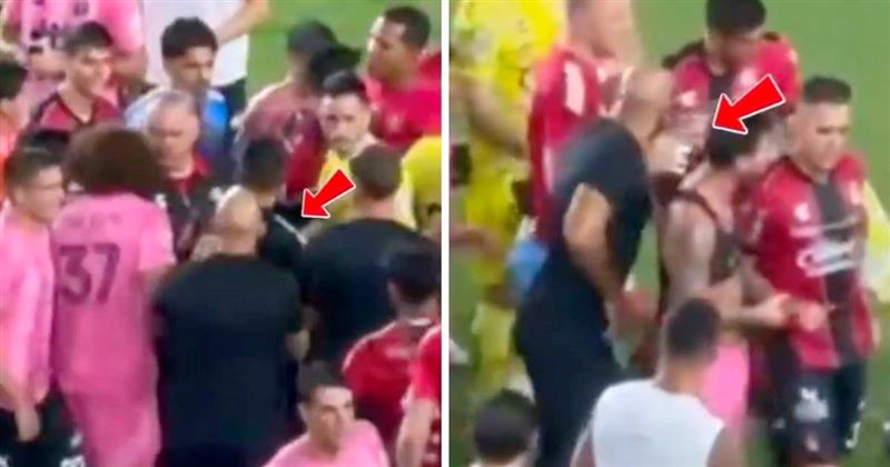 Суспендиран е телохранителот на Меси- направи хаос по натпреварот (ВИДЕО)