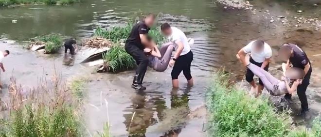 Полицијата ја спаси жената што се фрли во водите на реката Вардар