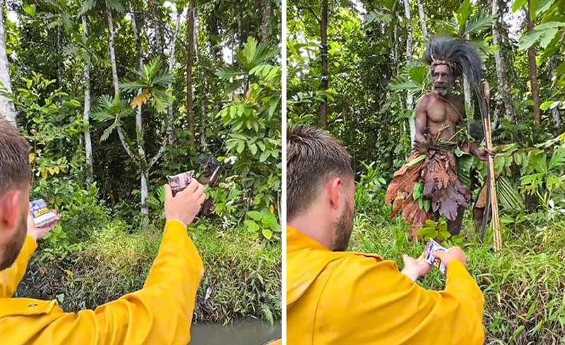 Тиктокер посети племе на човекојадци- не им се допаднал неговиот подарок (ВИДЕО)
