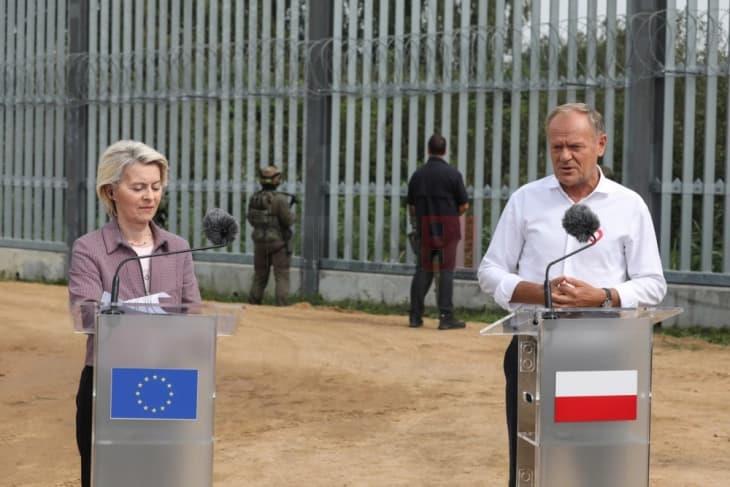 Фон дер Лајен и Туск ја посетија полско-белоруската граница