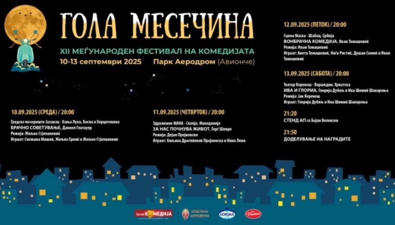 Почнува театарскиот фестивал „Гола месечина“ во Аеродром