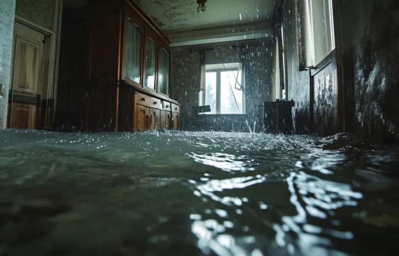 Влегол во својата поплавена куќа, кога од водата му изглегол огромен крокодил (ВИДЕО)