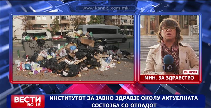 Институтот за јавно здравје околу актуелната состојба со отпадот во Скопје