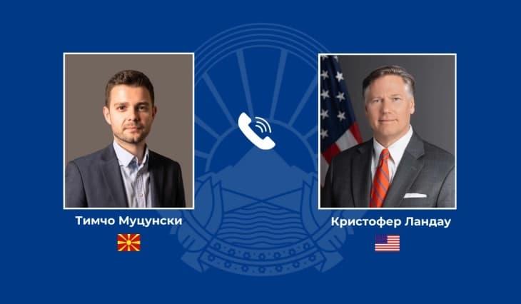 Телефонски разговор Муцунски - Ландау: Потврдена конструктивната и блиска соработка со САД