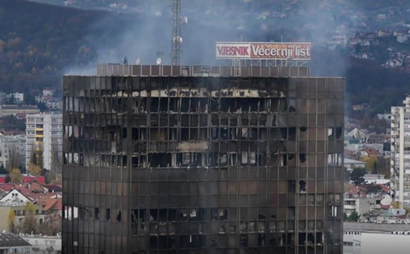 Изгоре зградата на „Вјесник“ во Загреб, еден од симболите на новинарството во Југославија