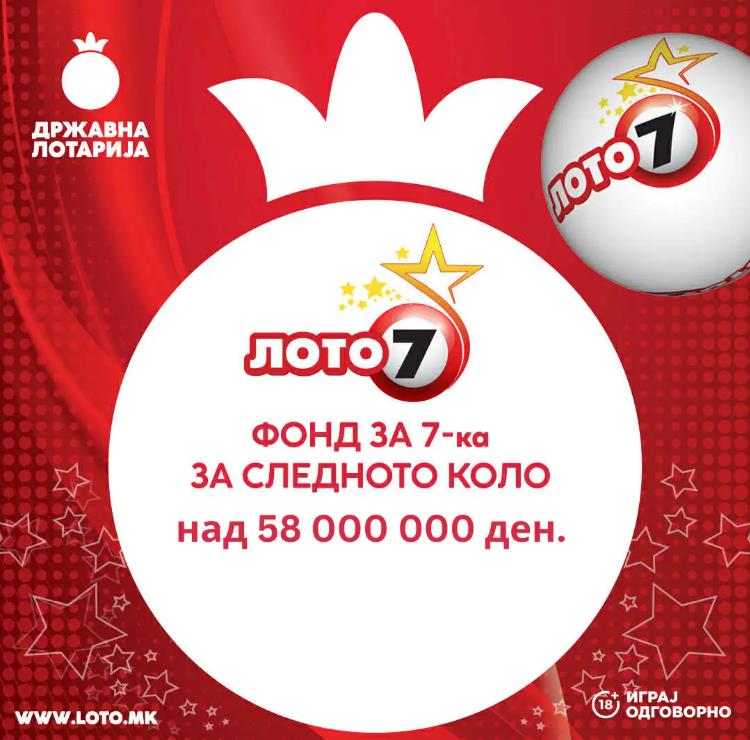Најголемата премија во земјата чека нов сопственик – ЛОТО 7 носи близу милион евра премија