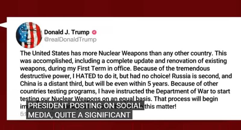 Трамп најави итно тестирање на нуклеарно оружје, доби одговор од Русија (ВИДЕО)
