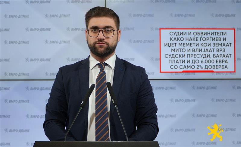 Манасиевски: Судии и обвинители како Наќе Ѓорѓиев и Иџет Мемети кои земаат мито и влијаат врз судски пресуди, бараат плати и до 6.000 евра 