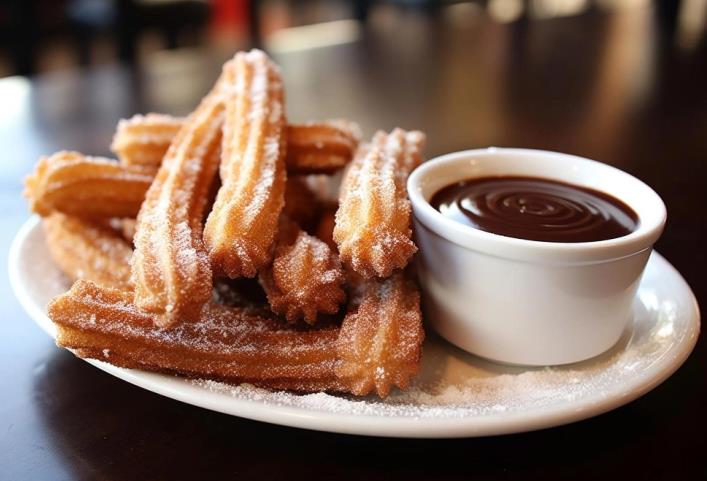 Домашни Churros со чоколаден прелив