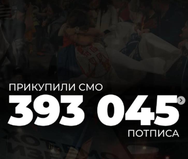 Студентите во блокада во Србија објавија колку потписи собрале