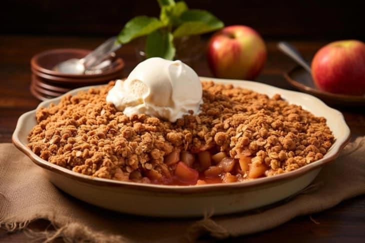 Зимски „Crumble“ од јаболка и овесни снегулки