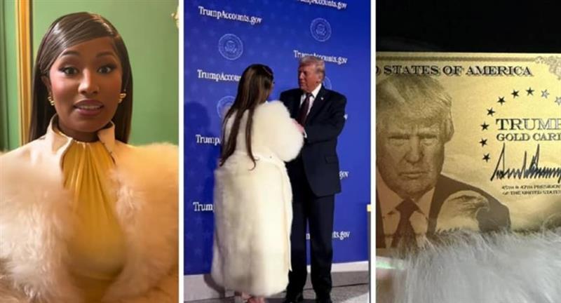 Раперката Ники Минаж му се придружи на Трамп на бината и доби златна картичка (ВИДЕО)