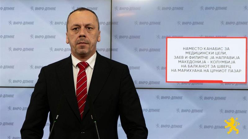 Петрушевски: Наместо канабис за медицински цели, Заев и Филипче ја направија Македонија - Колумбија на Балканот 