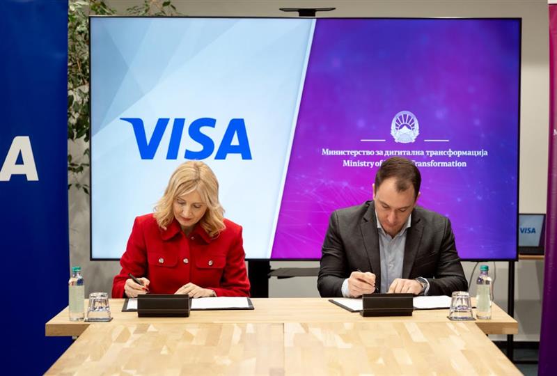 Министерството за дигитална трансформација и VISA потпишаа Меморандум за соработка