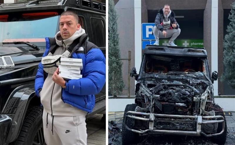 23- годишник е уапсен под сомнение дека го запалил Мерцедесот на Бака Прасе (ВИДЕО)