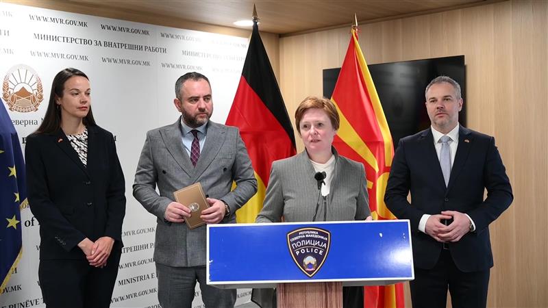 МВР доби германска донација од 600.000 евра за модернизација на полицијата