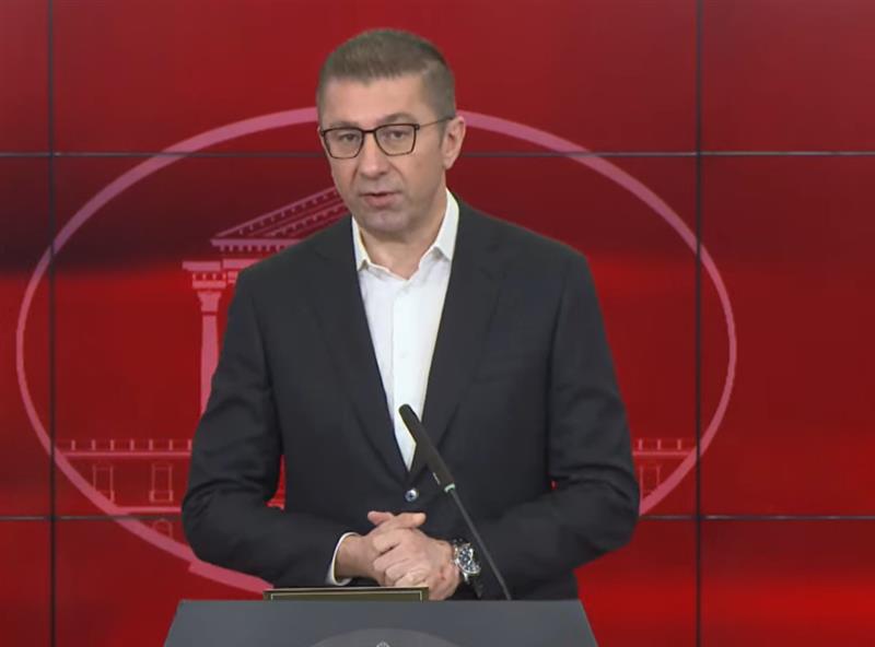Живо: Прес-конференција на премиерот Мицкоски 
