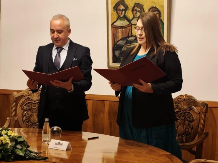 Новоизбраните вицегувернери на Народната банка дадоа свечена изјава пред претседателот на Собранието, Гаши