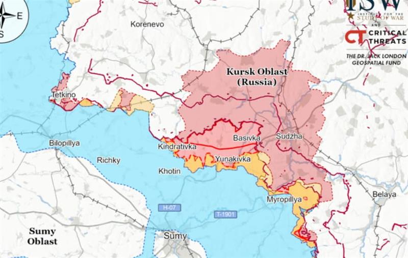 Украина гради голема одбранбена линија, видлива од вселената 