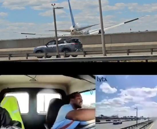 Застрашувачки момент: Авион на „Јунајтед ерлајнс“ со 221 патник удри во камион при слетувањето (ВИДЕО)
