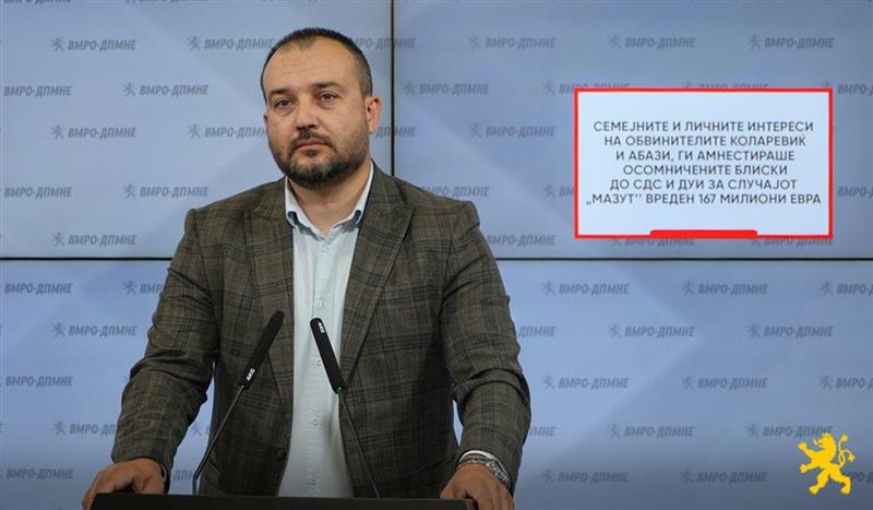 Лефков: Семејните и личните интереси на обвинителите Коларевиќ и Абази, ги амнестираше осомничените блиски до СДС и ДУИ за случајот „Мазут“ 