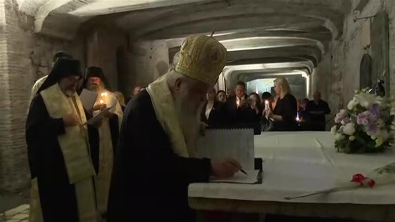Молебен на гробот на Свети Кирил по повод чествувањето на Денот на сесловенските просветители, 24 Мај
