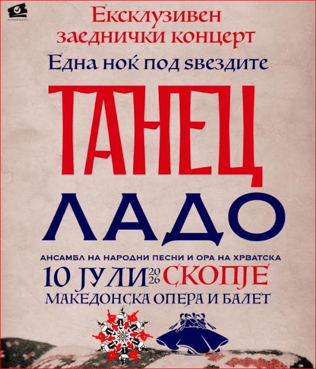 „Танец“ и „Ладо“ со заеднички концерти под отворено небо во Битола и Скопје