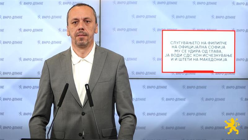 Петрушевски: Слугувањето на Филипче на официјална Софија му се удира од глава, ја води СДС кон исчезнување и и штети на Македонија