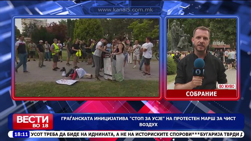 Граѓанската иницијатива „Стоп за Усје“ на протестен марш за чист воздух