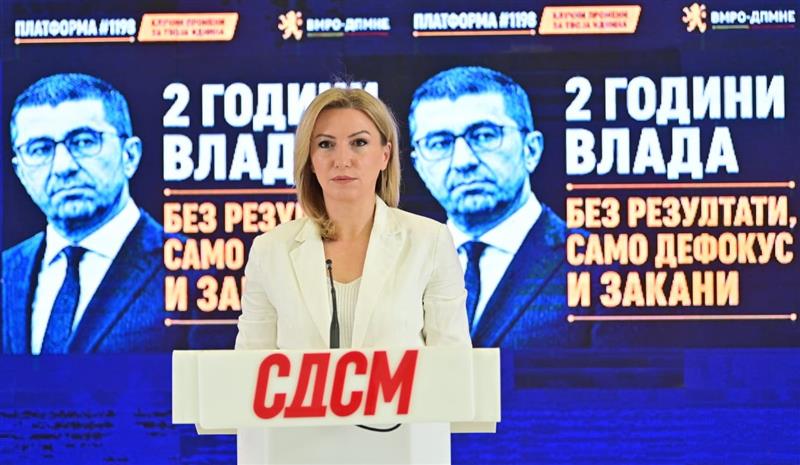 Кузеска: 2 години Влада на Мицкоски: Без резултати, само дефокус и закани!