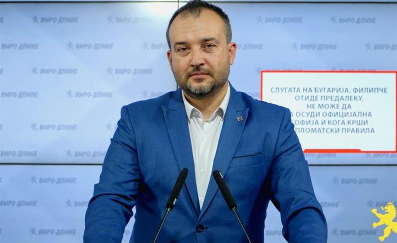 Лефков: Слугата на Бугарија, Филипче отиде предалеку, не може да ја осуди официјална Софија и кога крши дипломатски правила