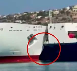 Траект полн со патници се судри со брод во близина на Крит (ВИДЕО)