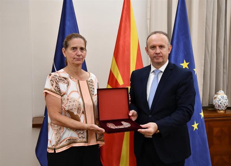 Проштална средба на претседателот Гаши со амбасадорката на Република Грција, Софија Филипиду