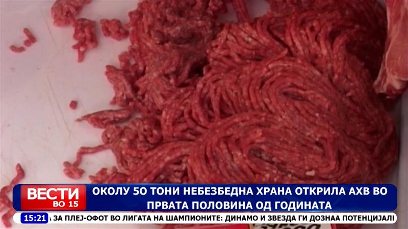 Околу 50 тони небезбедна храна открила АХВ во првата половина од годината