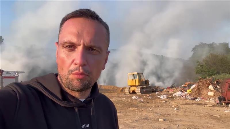 Од вчера гори депонијата во Крива Паланка, Митовски очекува пожарот да биде ставен под контрола до крајот на денот