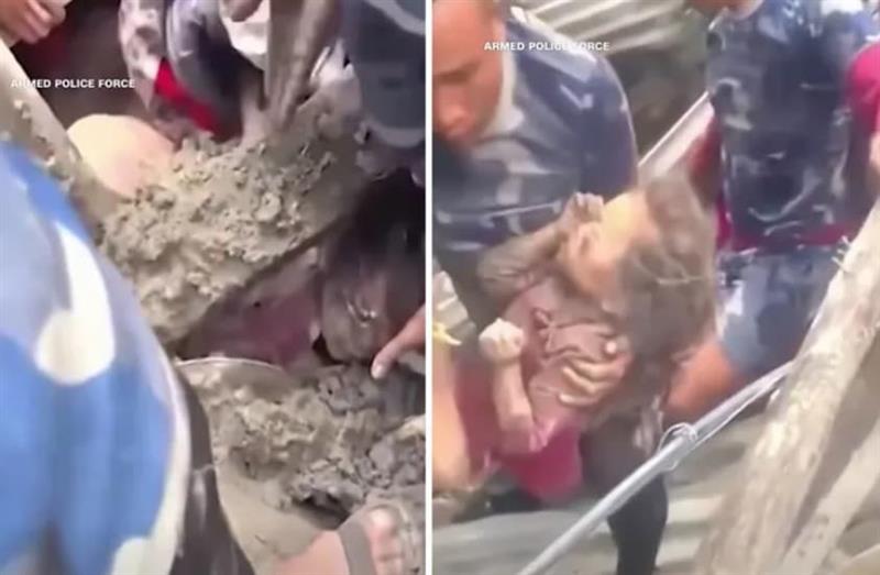 Седумгодишно девојче преживеа четири дена затрупана во калта на Непал (ВИДЕО)