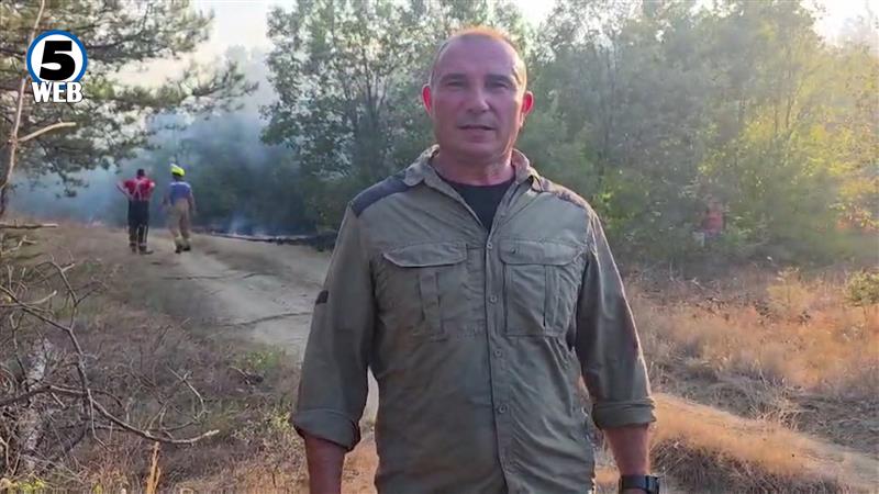 Ангелов: Попладнево повторно се разгоре пожарот кај Штип, во близина има викендици