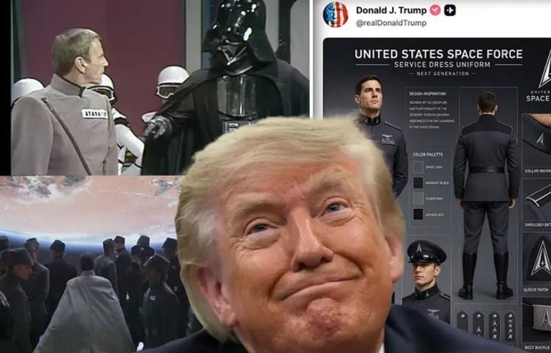 Трамп ги претстави униформите на вселенските сили на САД- копија од „Војна на ѕвездите“ (ФОТО)