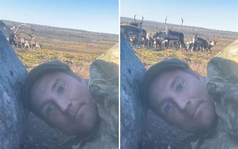 Познат фотограф се крие зад камен, додека стадо од 400 ирваси трчаат покрај него- едвај остана жив (ВИДЕО)