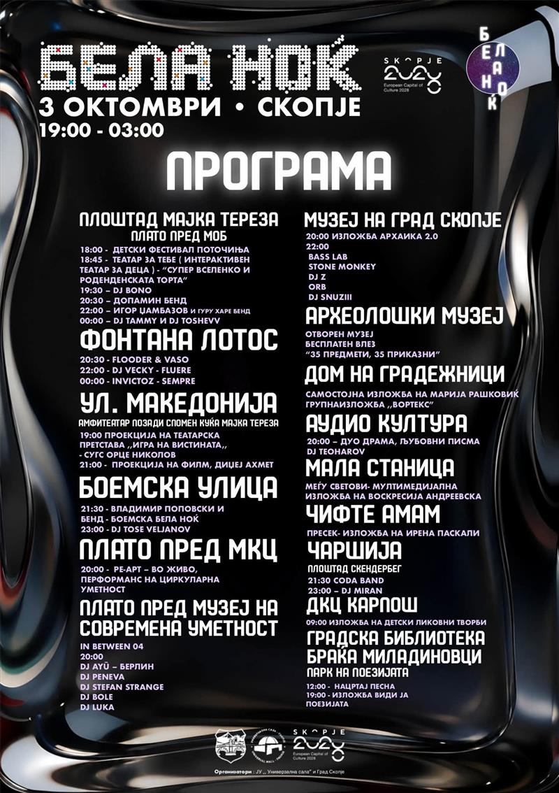Бела ноќ повторно во Скопје!