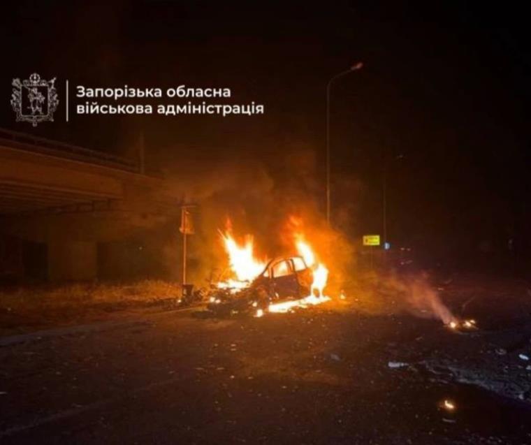 Руски дрон погоди мост на реката Днепар во Запорожје