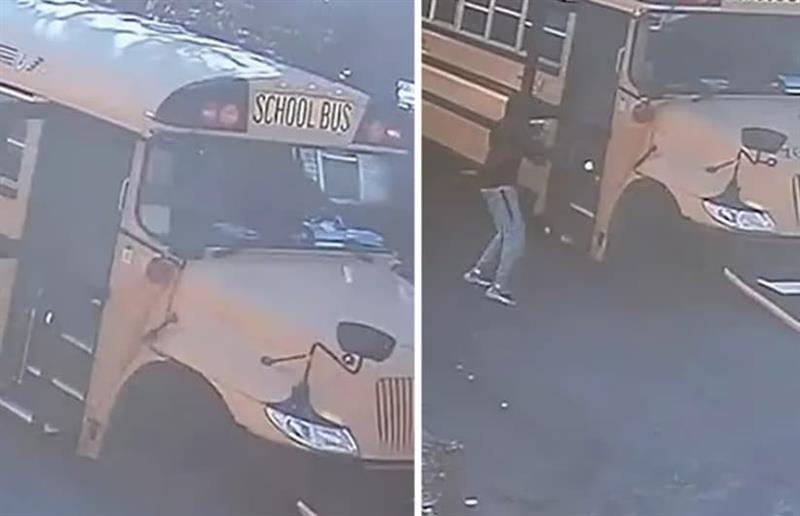 Храбро момче влета во училишен автобус и им ги спаси животите на 20 деца, кои врескаат (ВИДЕО)
